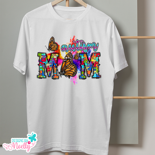 Autism Mom  /  Autism Awareness  T-Shirt / Butterflies
