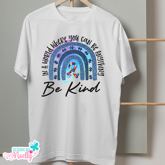 In a world where you can be anything, be kind / Autism Awareness T-Shirt