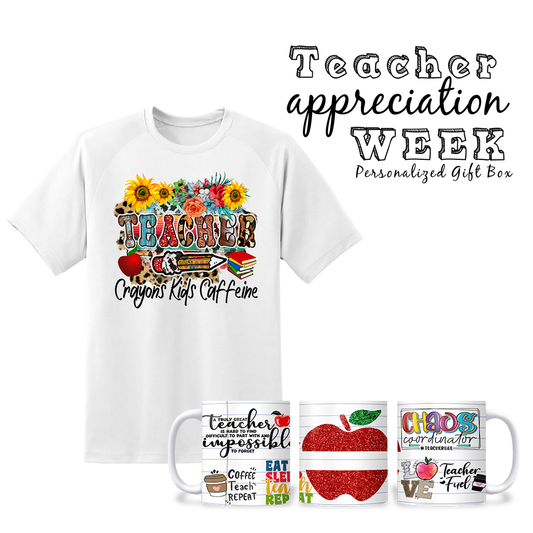 "Crayons, Kids, Caffeine" Teacher Appreciation Gift Box