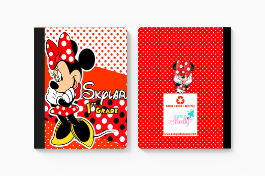 Minnie Mouse Red Polka Dots Theme 100 Page Composition Notebook