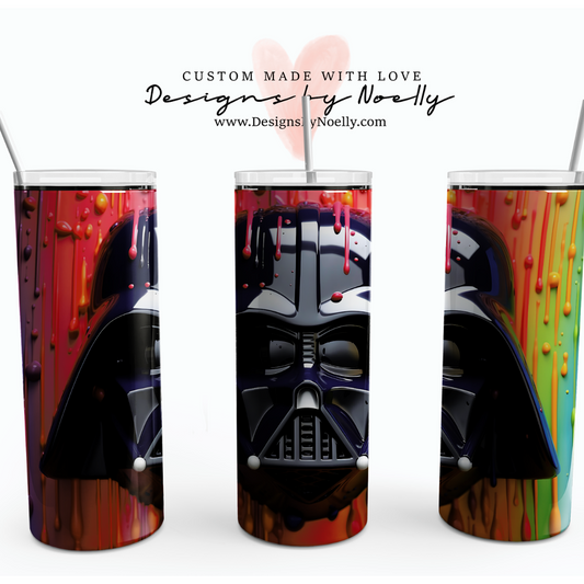 Darth Vader Colorful Paint 3D 20oz Tumbler