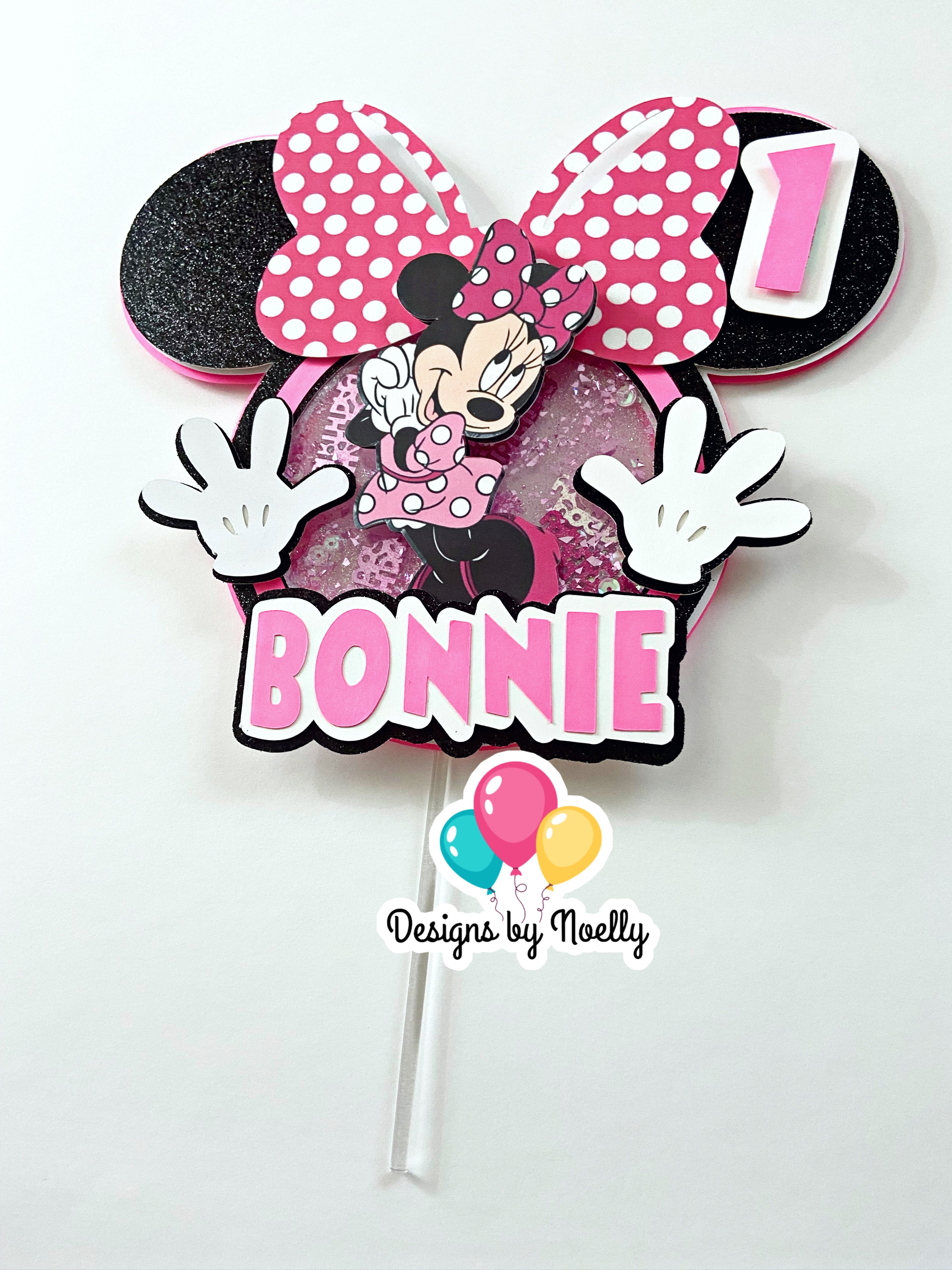 Minnie Mouse Shaker Cake Topper For Cake Decorations - Madanela