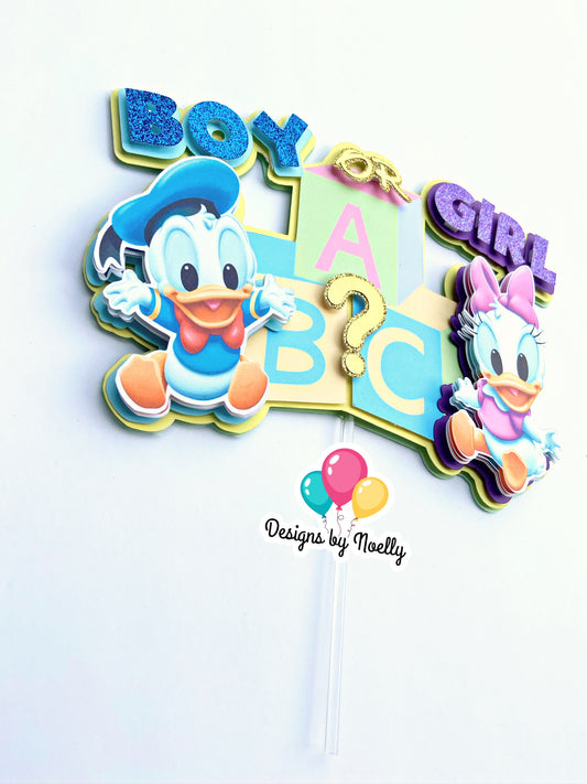 Baby Daisy and Donald Duck Cake Topper