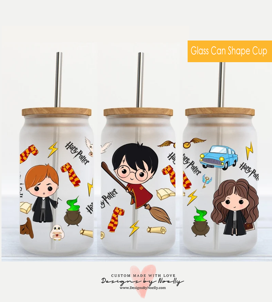 Harry Potter Sublimation 16oz Glass Can