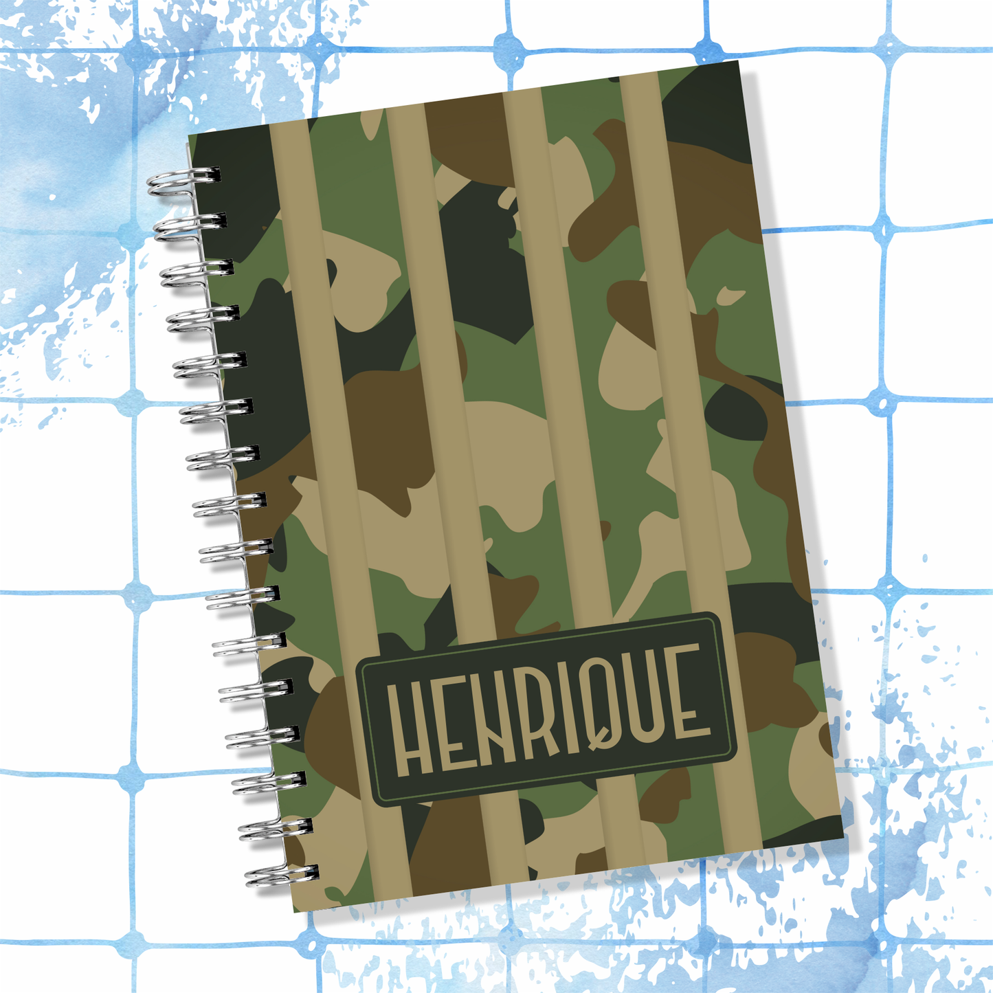 Camouflage Spiral Notebook / Grade Tracker / Schedule / Assignments