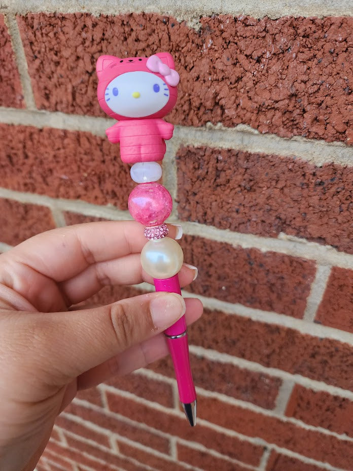Hello Kitty  Custom Made Beaded Pens| Character Pens