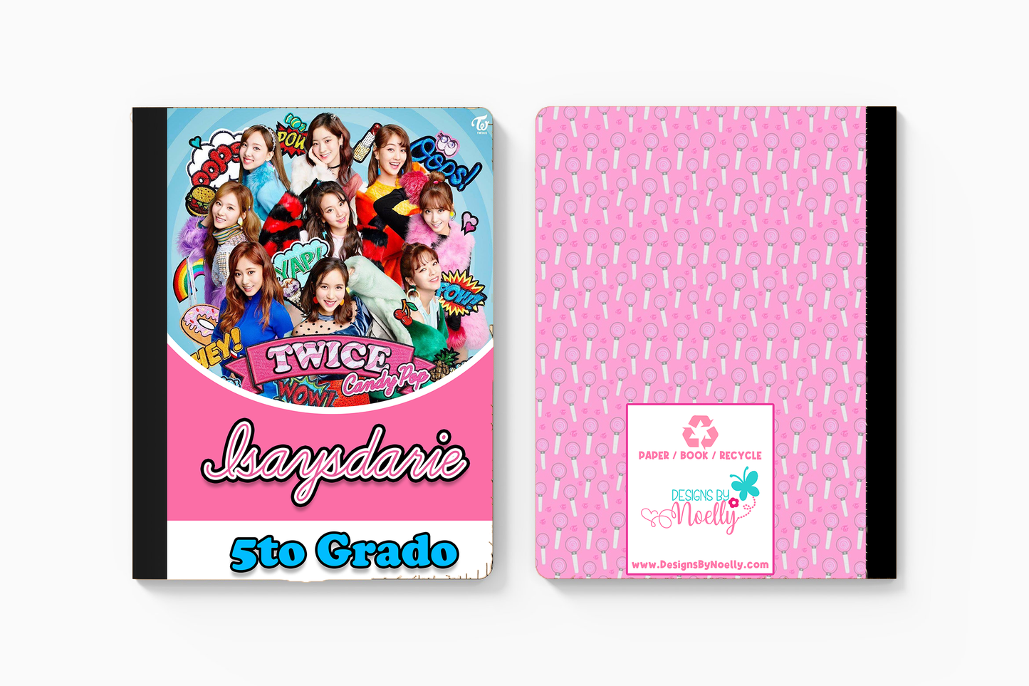 Twice K-POP Group Theme 100 Page Composition Notebook