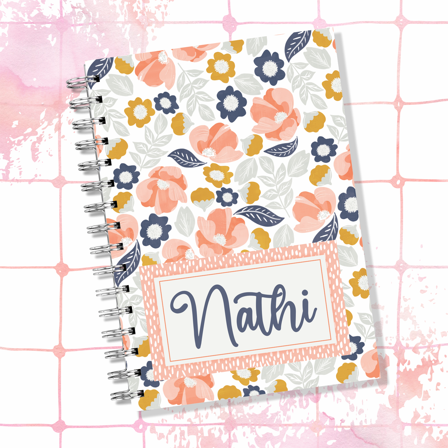 Flowers Spiral Notebook / Grade Tracker / Schedule / Assignments