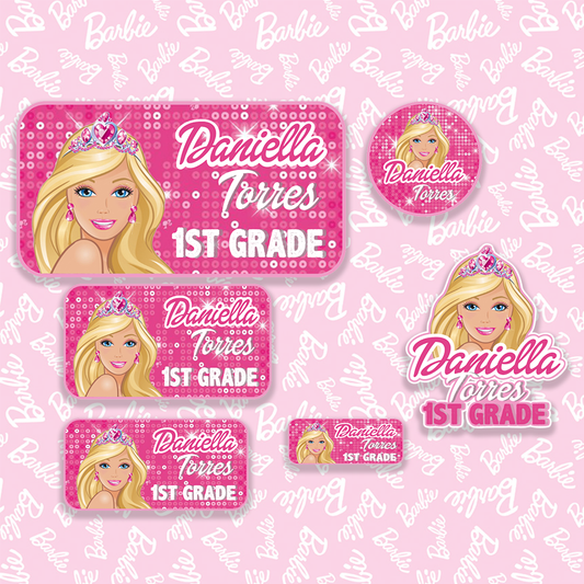 Barbie Labels / Etiquetas Escolares Barbie