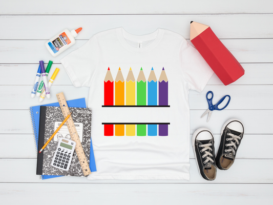 Color Pencils, Personalized with Name Teacher T-Shirt