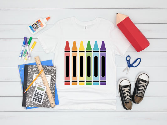 Personalized Name , Crayons T-Shirt T-Shirt