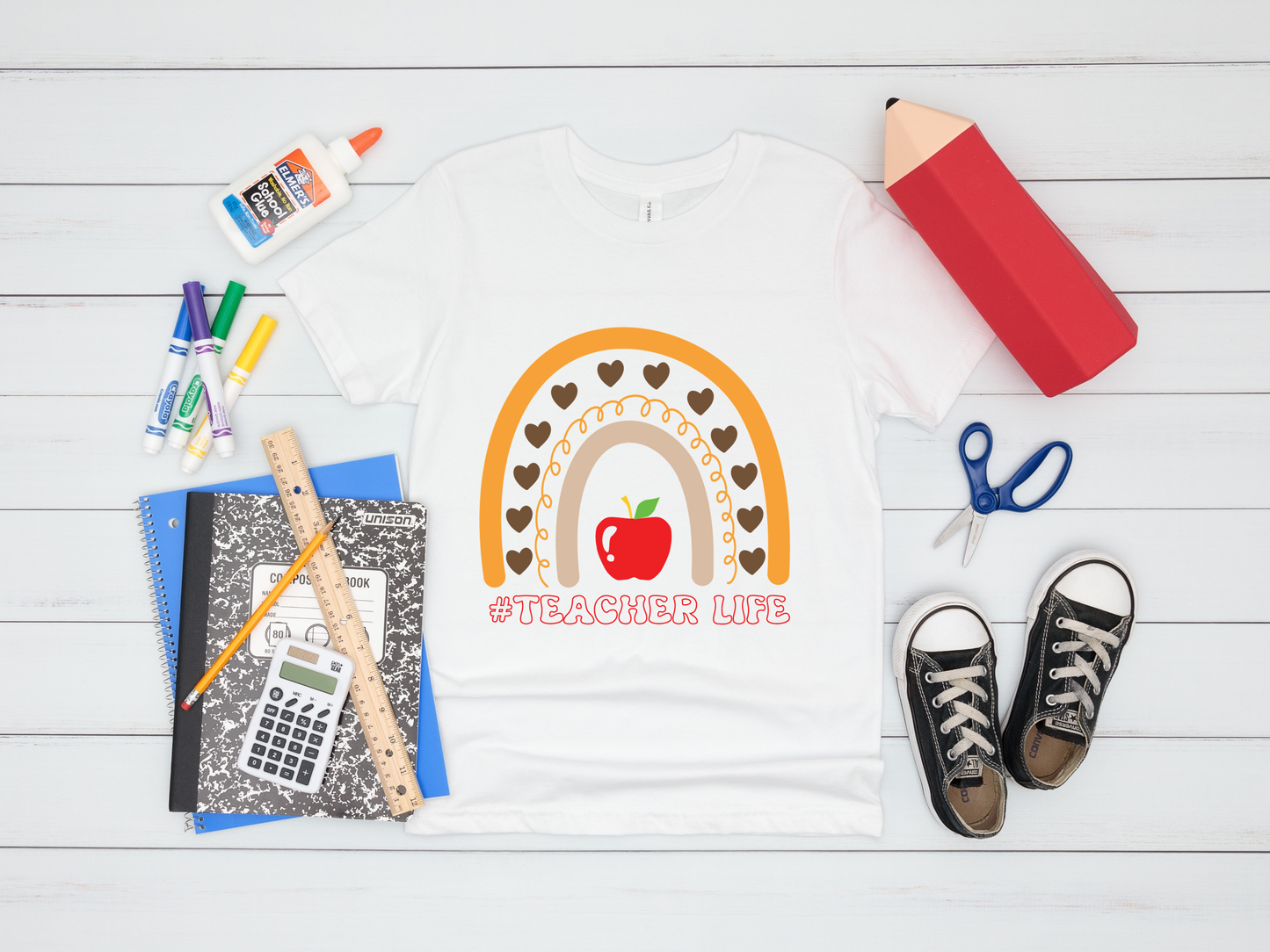 Teacher Life ,  Boho Rainbow T-Shirt