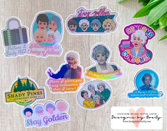 The Golden Girls Holo Stickers 10pc