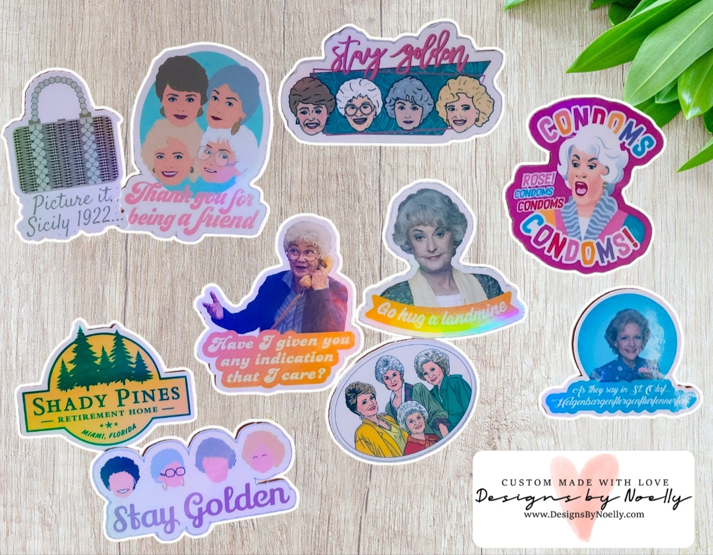 The Golden Girls Holo Stickers 10pc