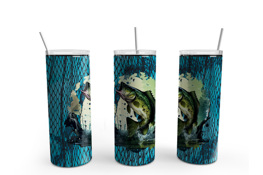 Fishing 20oz Tumbler / Father's Day / Dad/ Bass