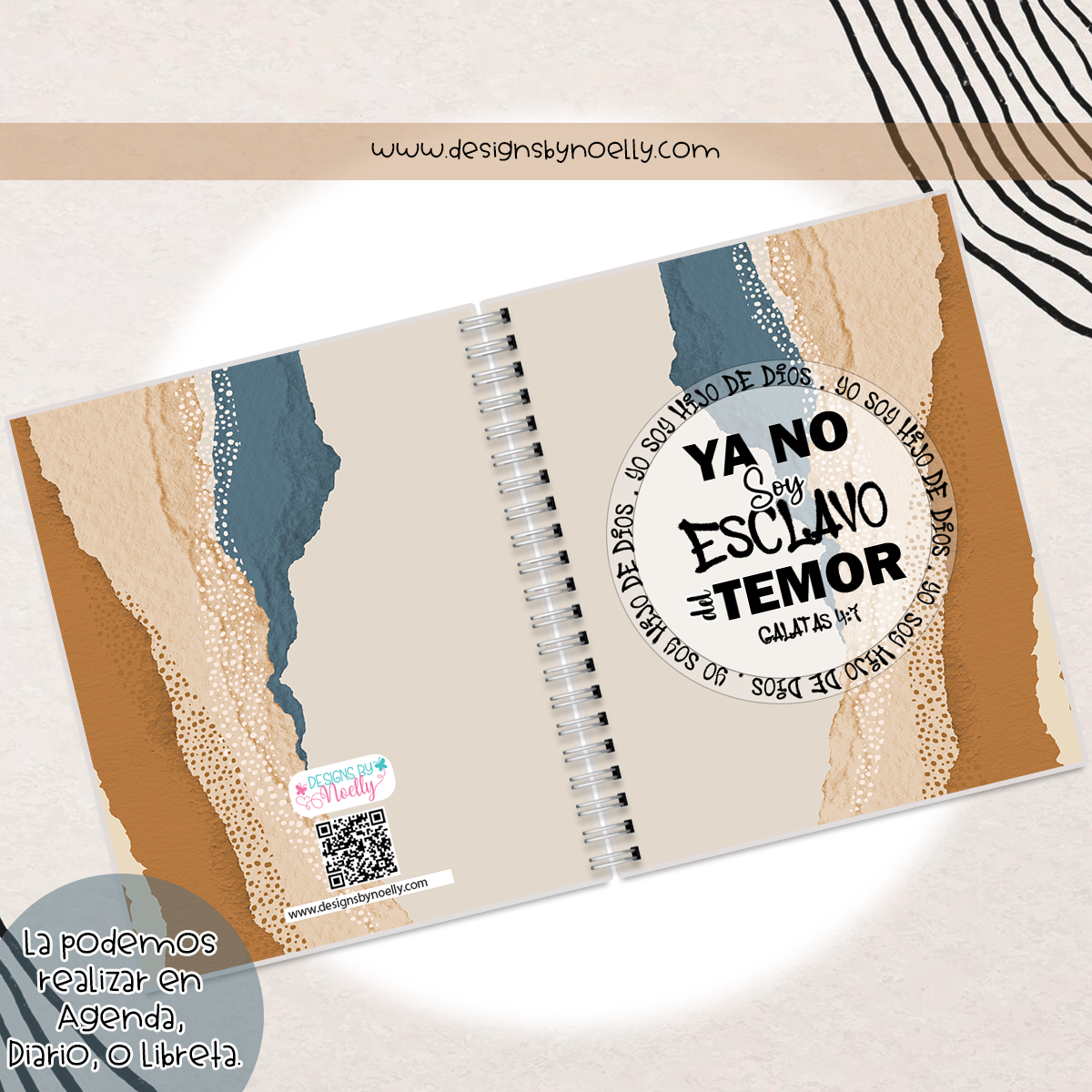 Ya No Soy Esclavo del Temor  / Agenda / Planner / Libreta / English/ Spanish