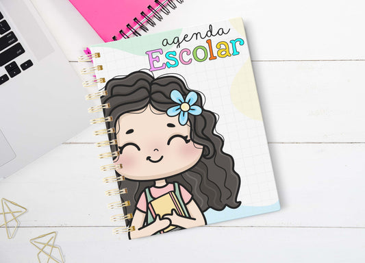 Teacher's Agenda Curly Hair /  Agenda Escolar / School Year Planner/ Maestras/ Students/ Estudiantes