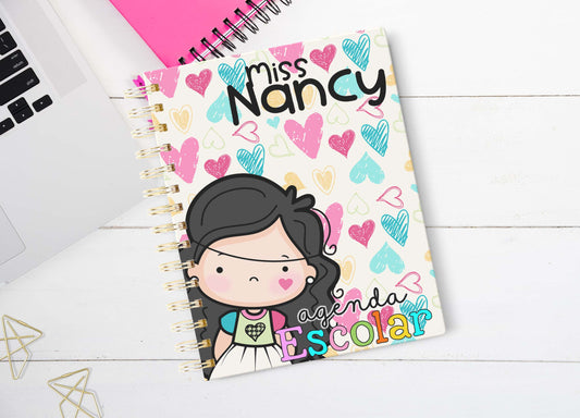 Hearts Teacher's Agenda  /  Agenda Escolar / School Year Planner/ Maestras/ Students/ Estudiantes