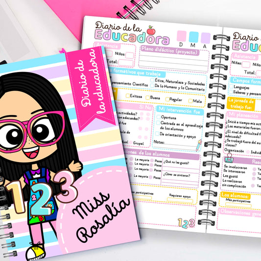 Diario de la Educadora/ Agenda Escolar / School Year Planner/ Maestras