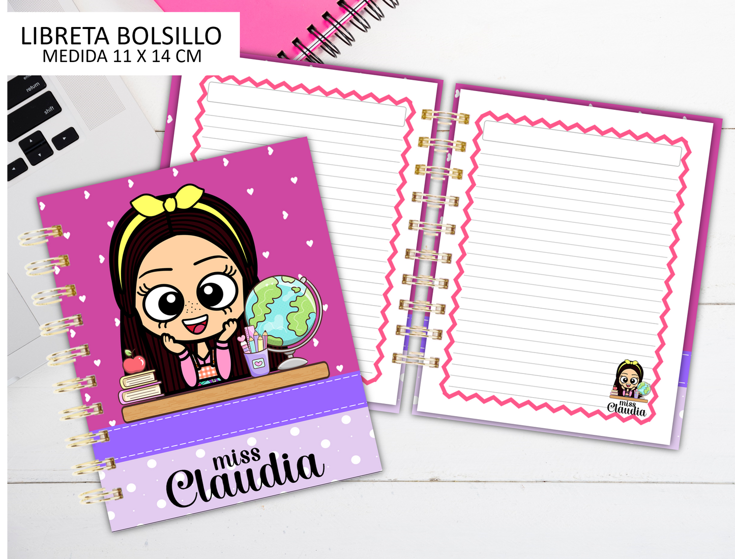 Cute Teacher Pocket Notebooks / Libretas de Bolsillo / Teacher's Gift / Students / Estudiantes / Maestros