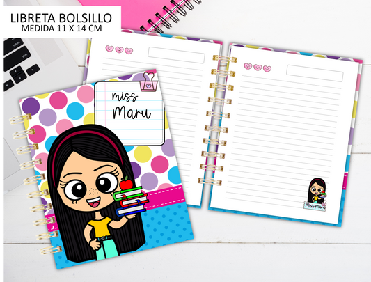Polka Dots Teacher Pocket Notebooks / Libretas de Bolsillo / Teacher's Gift / Students / Estudiantes / Maestros