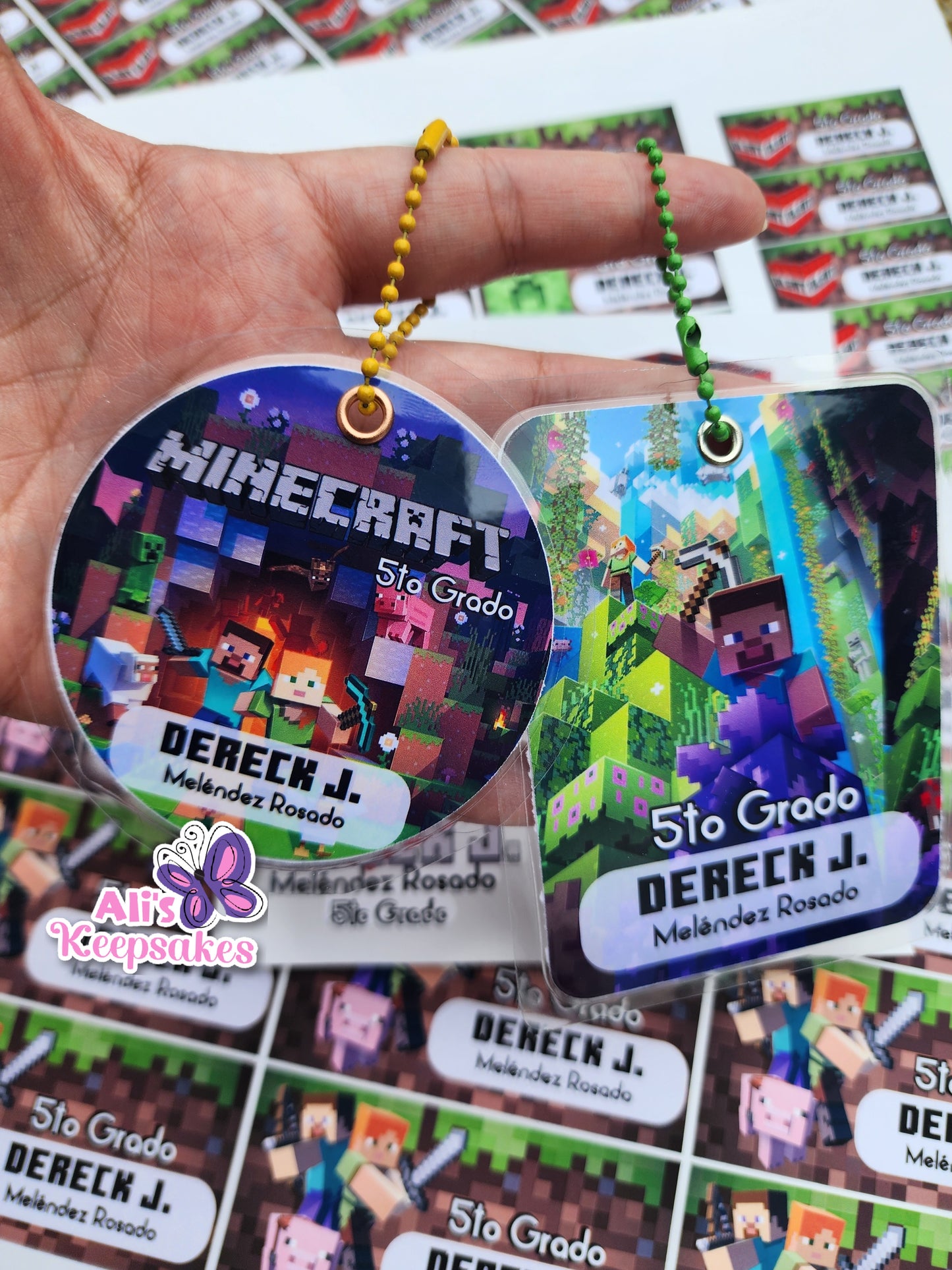 Minecraft Labels / Etiquetas Escolares Minecraft