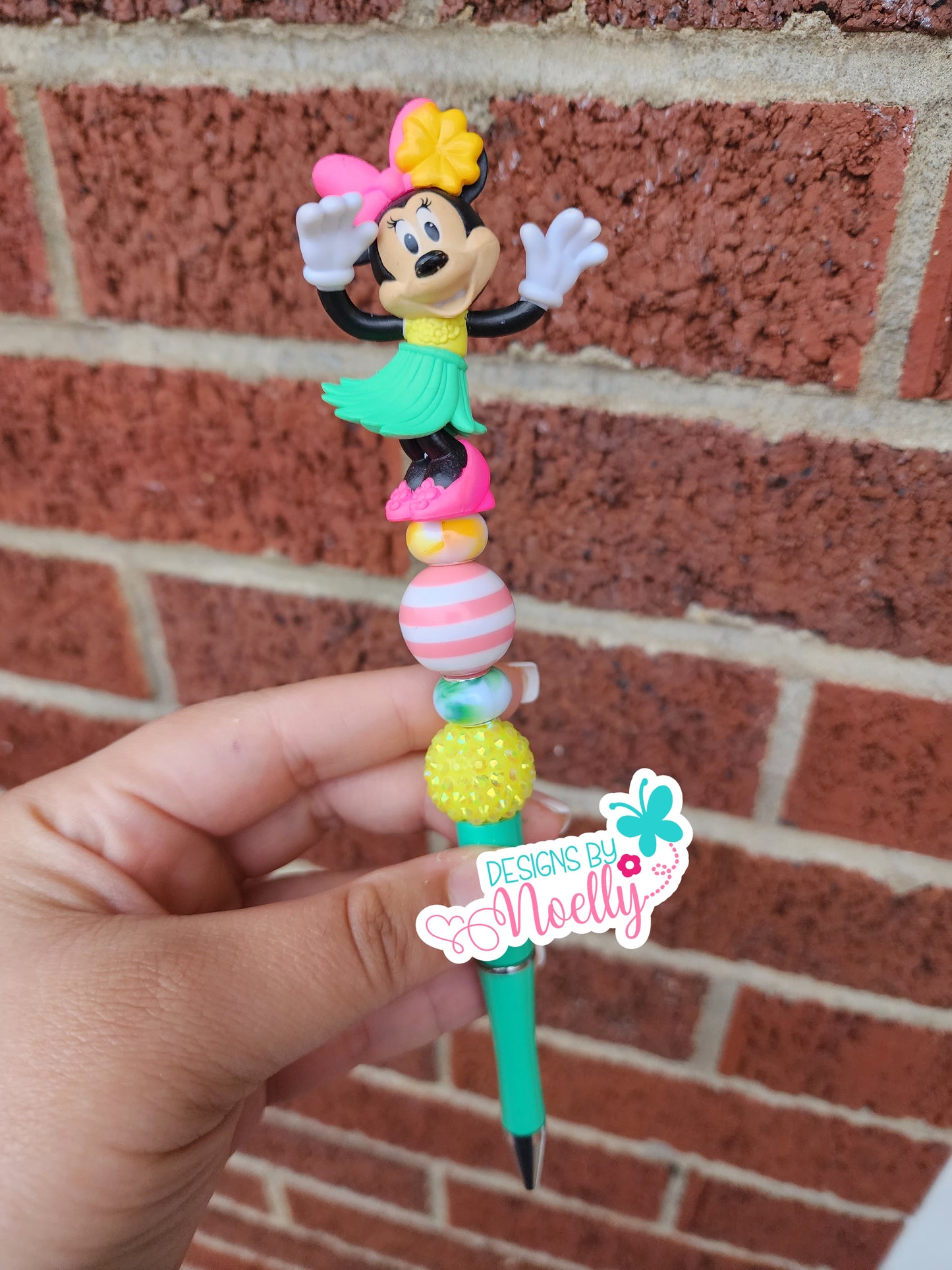 Minnie Mouse Custom Made Beaded Pens| Character Pens