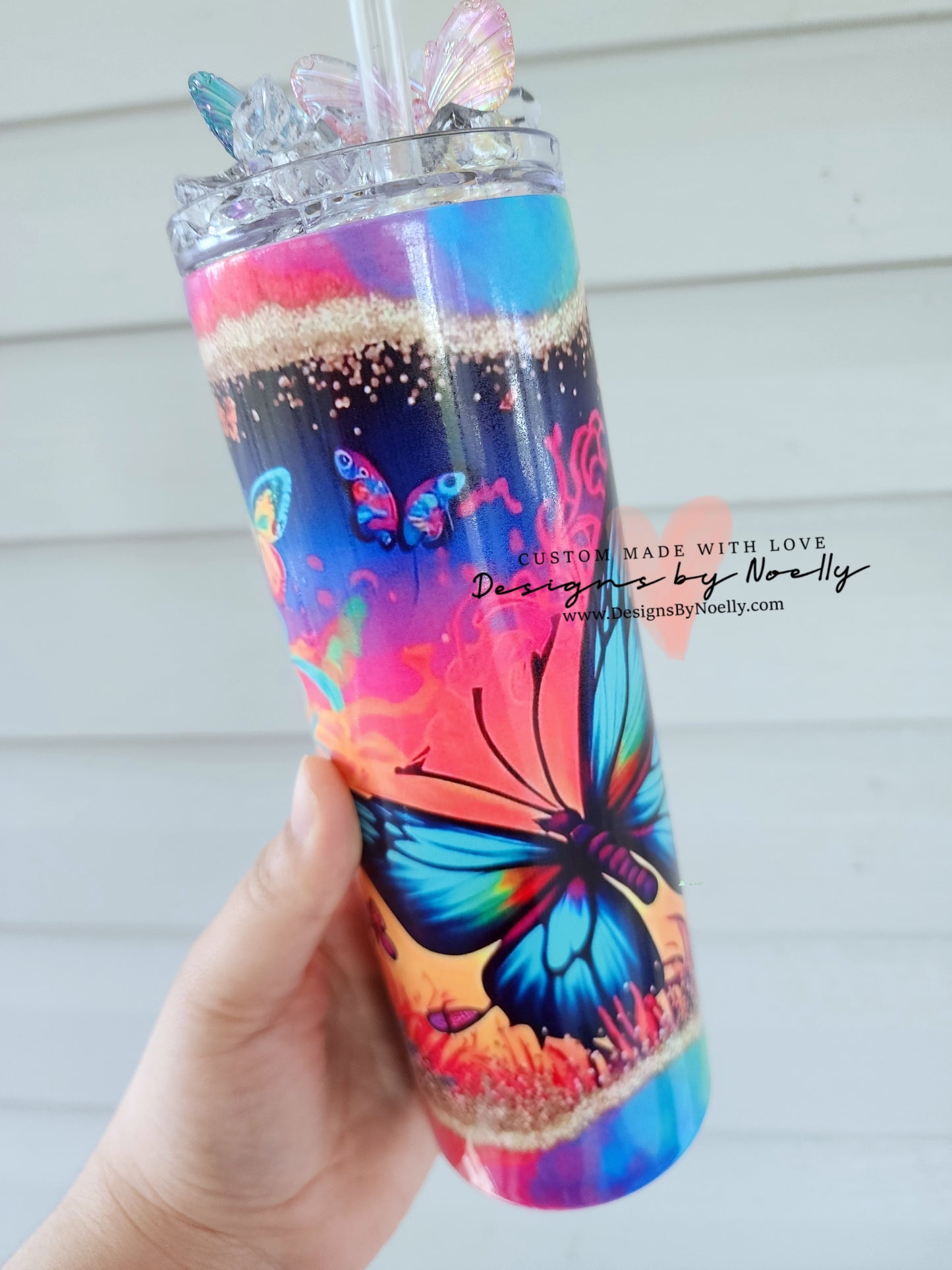 Butterfly Colorful 20oz Tumbler