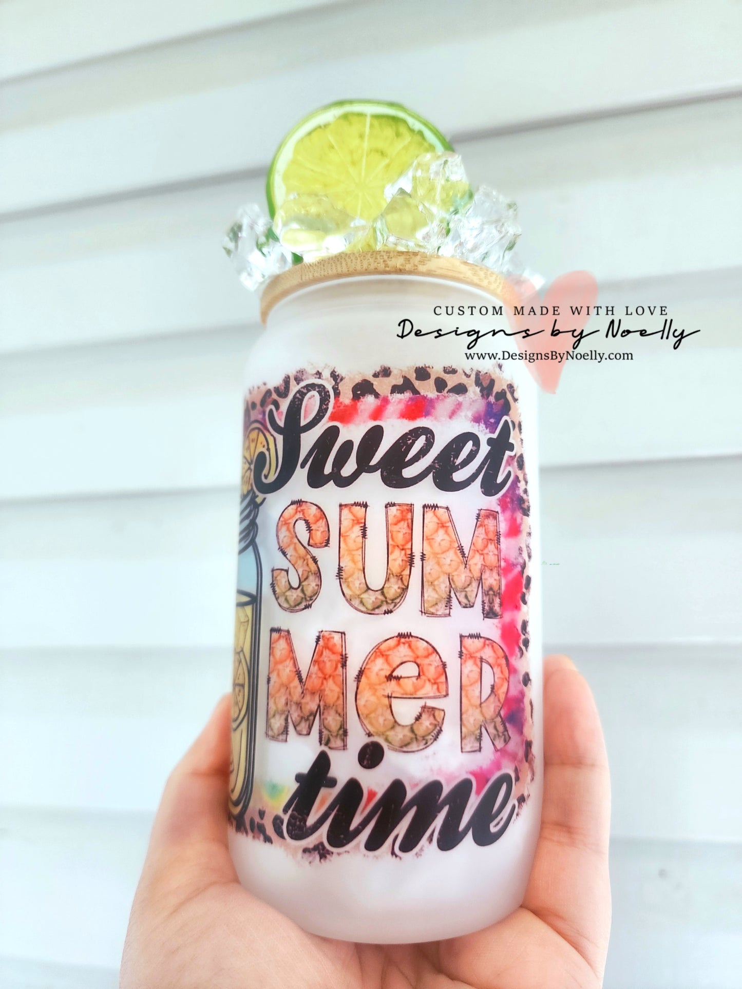 Sweet Summer Time Lemon Can Glass Cup