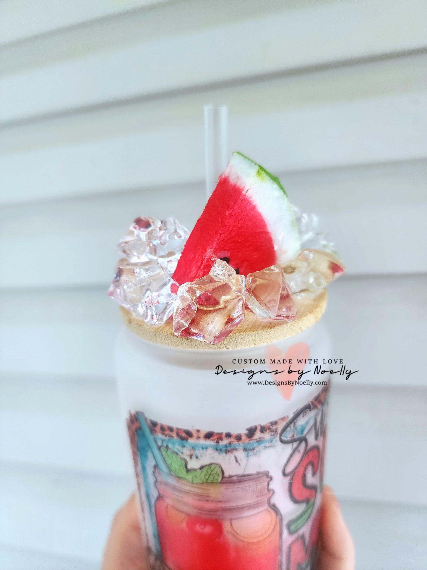 Sweet Summer Time Watermelon Can Glass Cup