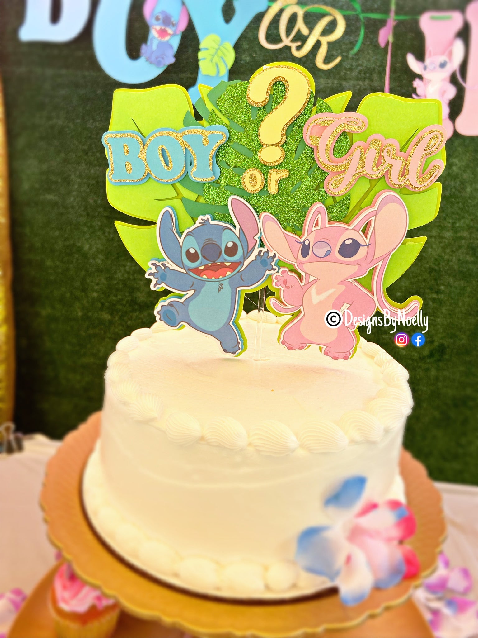 Stitch & Angel Cake Topper – Designs by Noelly