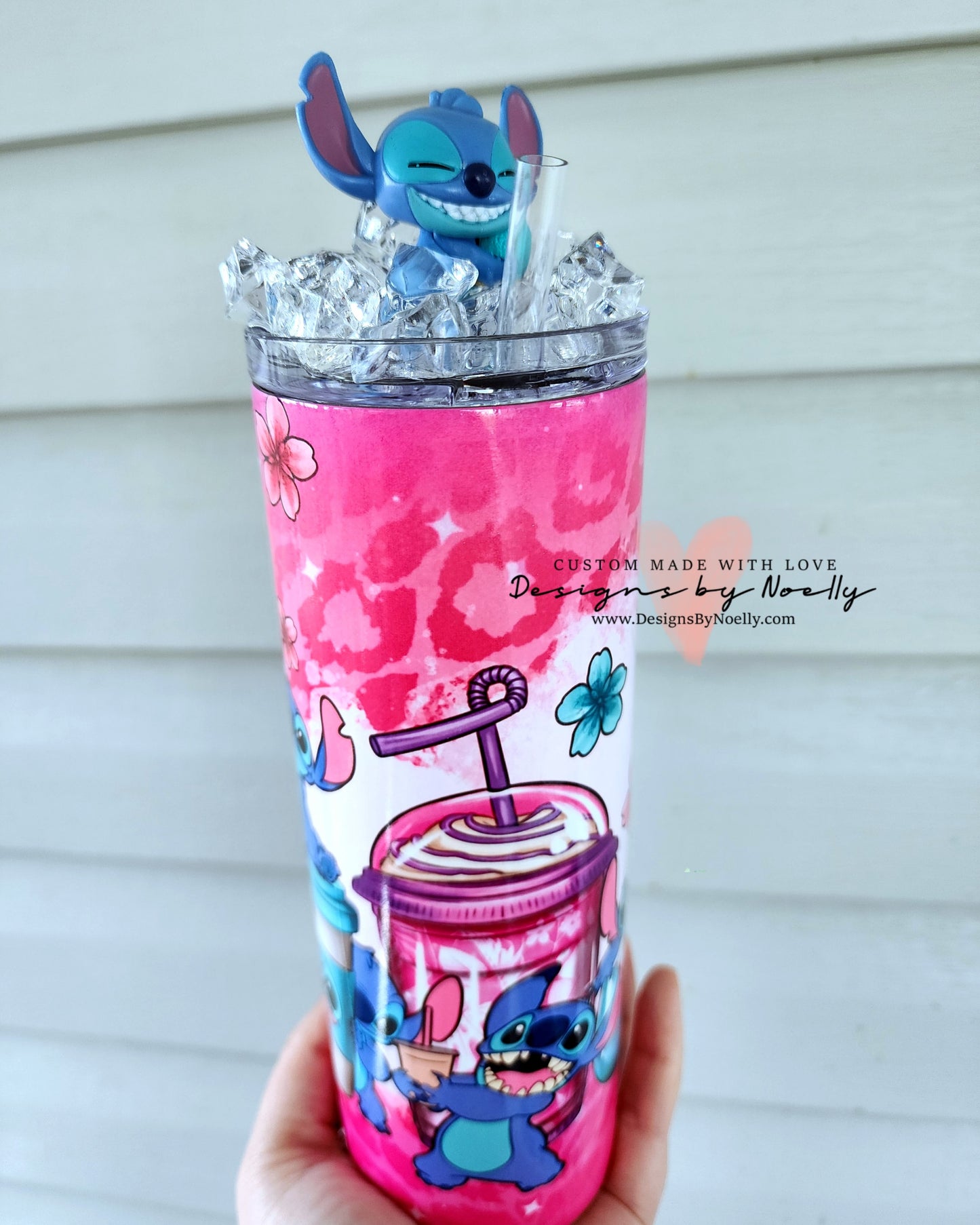 Stitch 20 oz tumbler with straw and lid sublimation