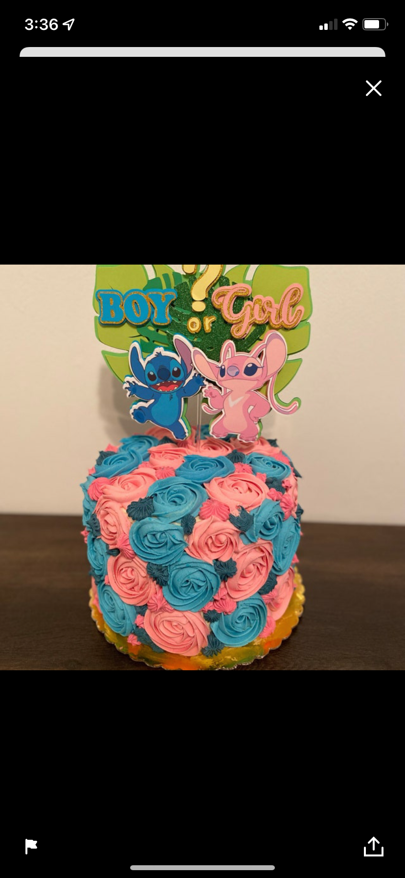 Stitch and Angel Cake Topper - My Custom Cake Topper