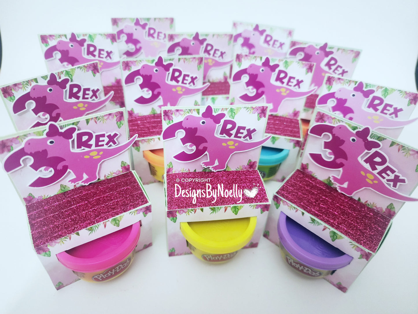 Pink Dino Party Favors