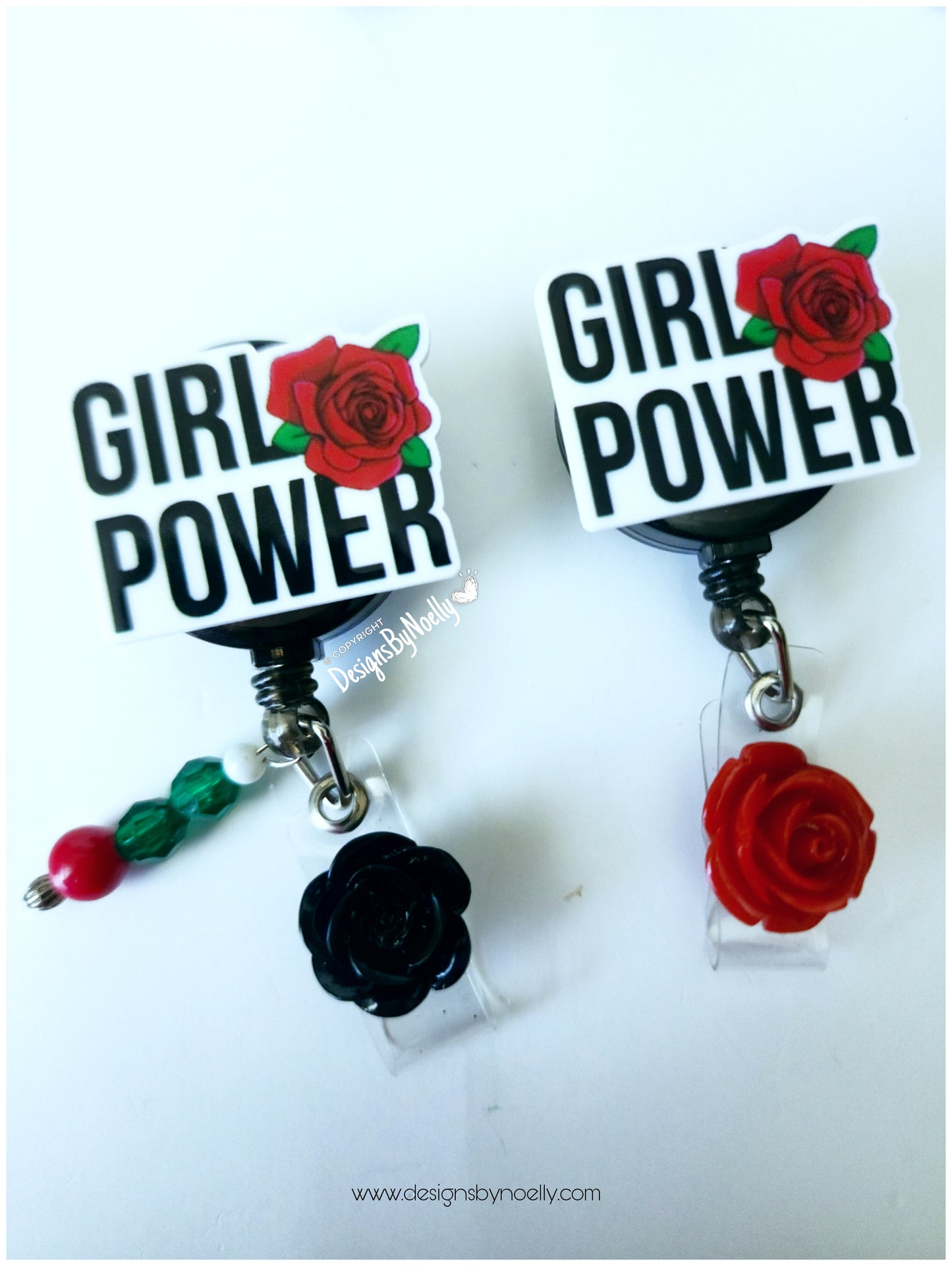 "Girl Power " Rose Badge Reel