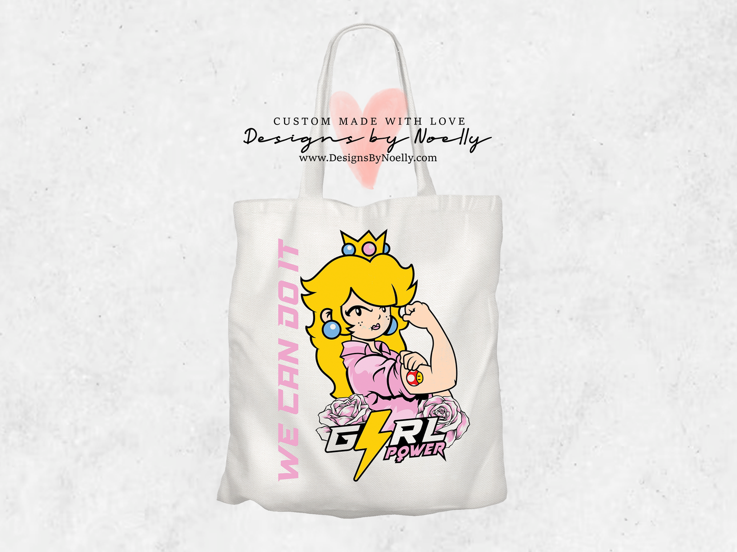 Princess Peach Girl Power 12" Tote